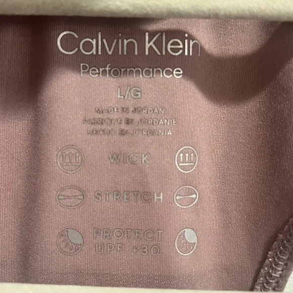 Calvin Klein Performance Mauve Tennis Pickleball Dress NWT SPF Wicking Active - Picture 2 of 10